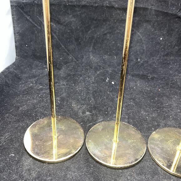 6Vintage Brass Candlestick Taper Candle Holders Wedding Holiday 2each 13” 11” 9” - Picture 5 of 9
